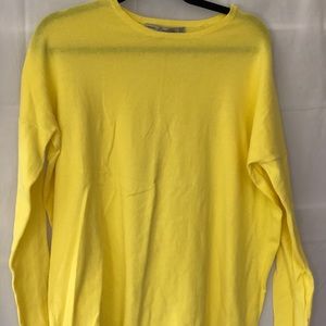 Yellow Zara Crewneck Knit Sweater